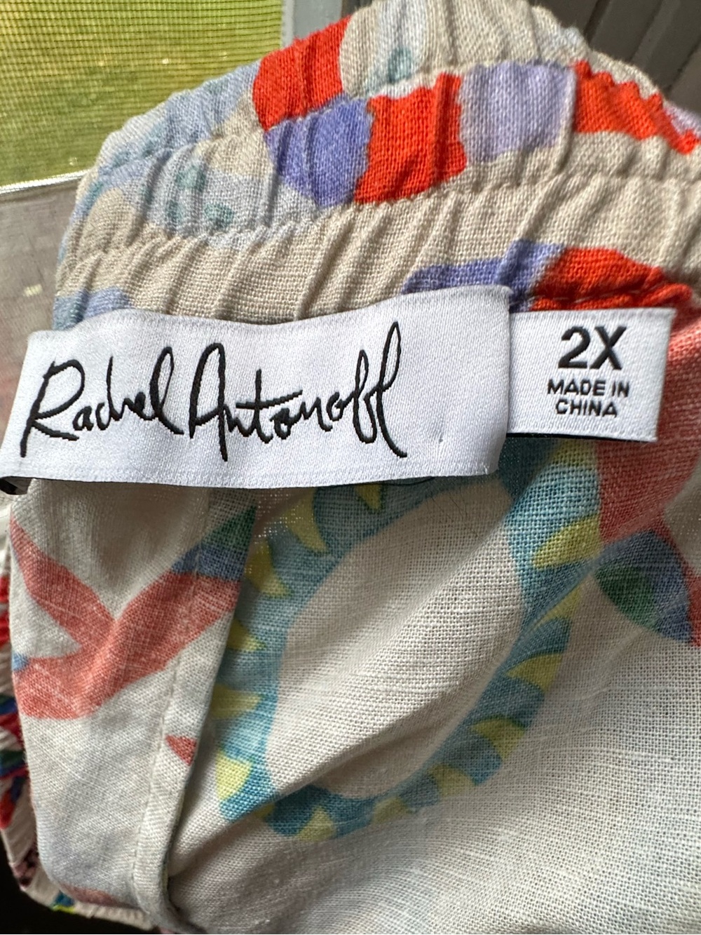 Rachel Antonoff Multicolor Snake-Print Linen-Cotton Shorts 2X Anthropologie EUC - Picture 7 of 13